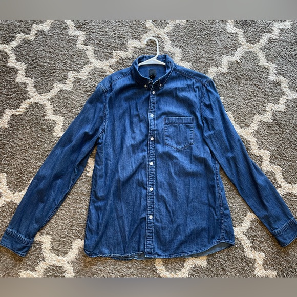 H&M Shirts Hm Mens Denim Shirt Poshmark